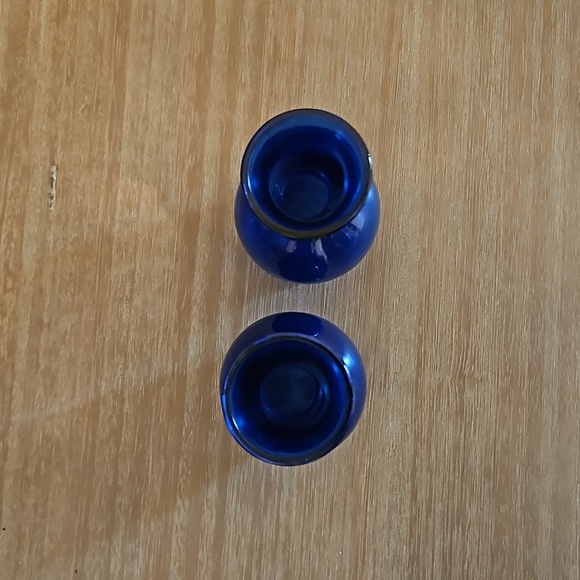 Vintage Colbalt Blue Flower Bud Vase Set - Picture 7 of 8